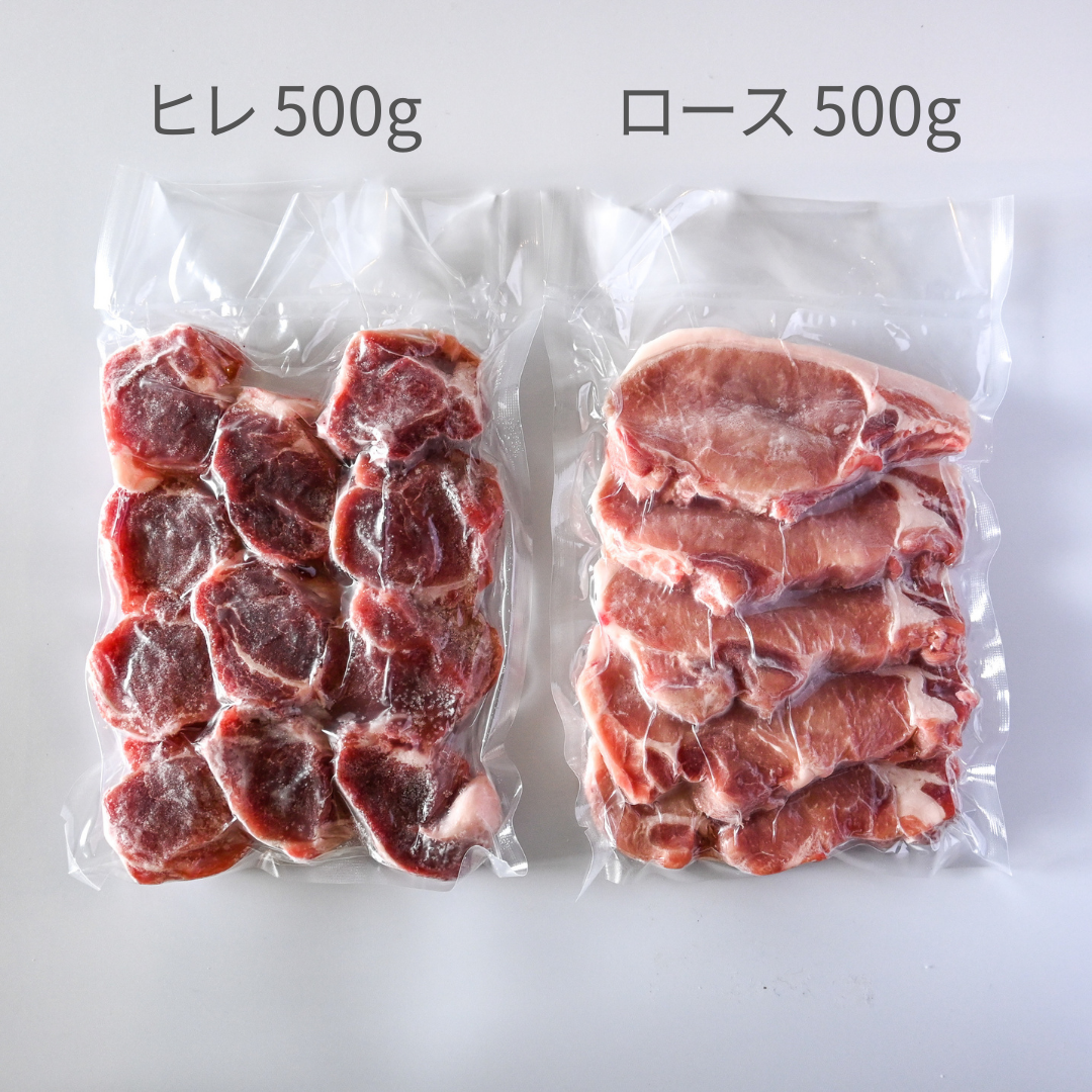 【沢田食品】松阪 極沢田豚厚切りとんかつセット1kg(ロース500g・ヒレ500g)